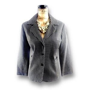 PROPHECY VINTAGE Black Tiny PolkaDot Blazer 14